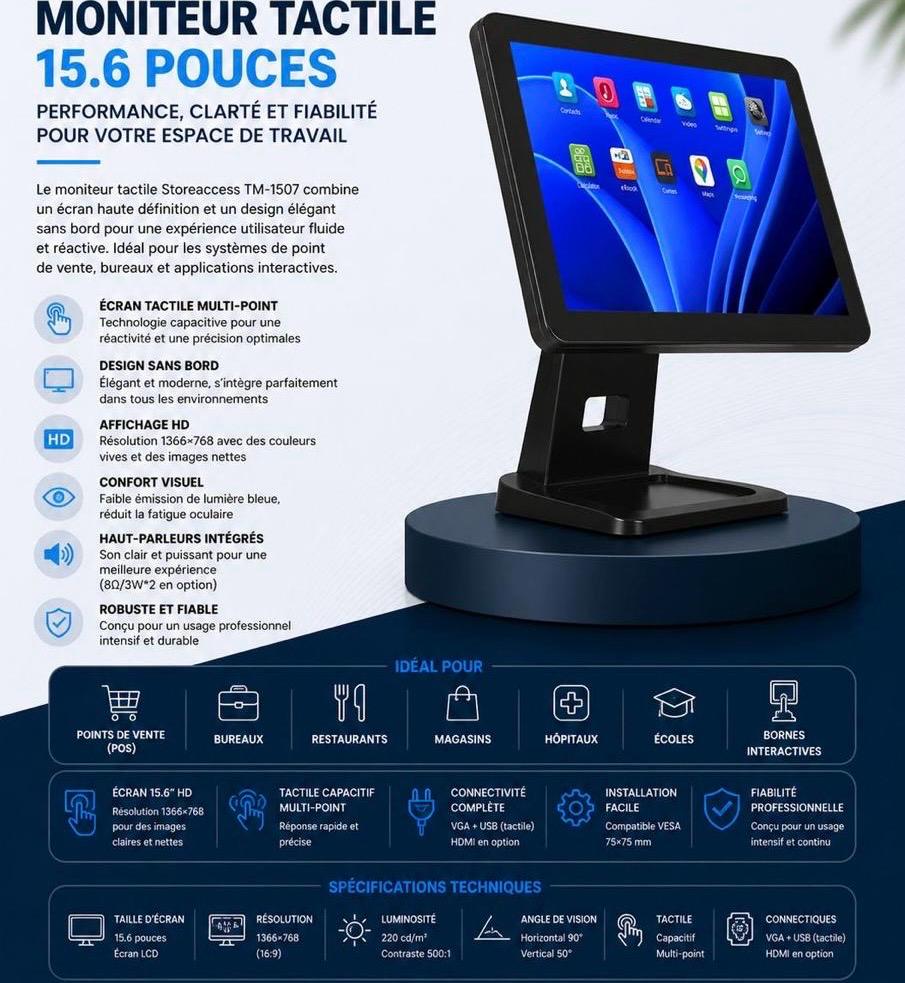 شاشة لمس 15.6"
