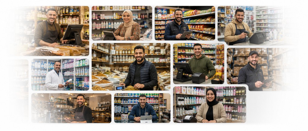 تجار مغاربة في محلاتهم